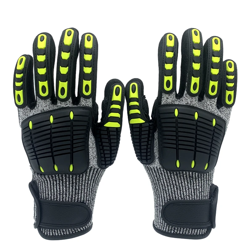 China Manufacture Antiimpact Palm Sandy Coated Anti Collision Impact Protection Shock Absorbing Gloves