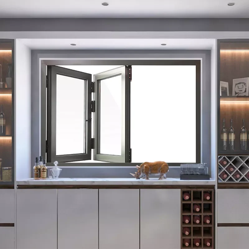 Attractive and Versatile  Double Glazed  Aluminum Bi-fold Window Low Maintenance And Easy to Clean Folding Windows