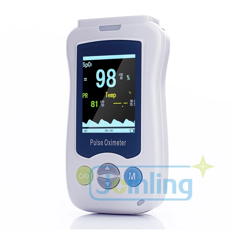 Handheld Pulse Oximeter With Temperature Detector