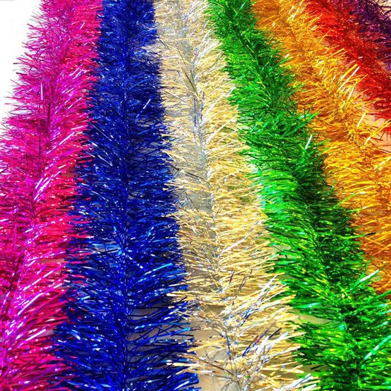 10pcs/set 9cm*200cm Tinsel Garlands for Christmas Party Home Decoration