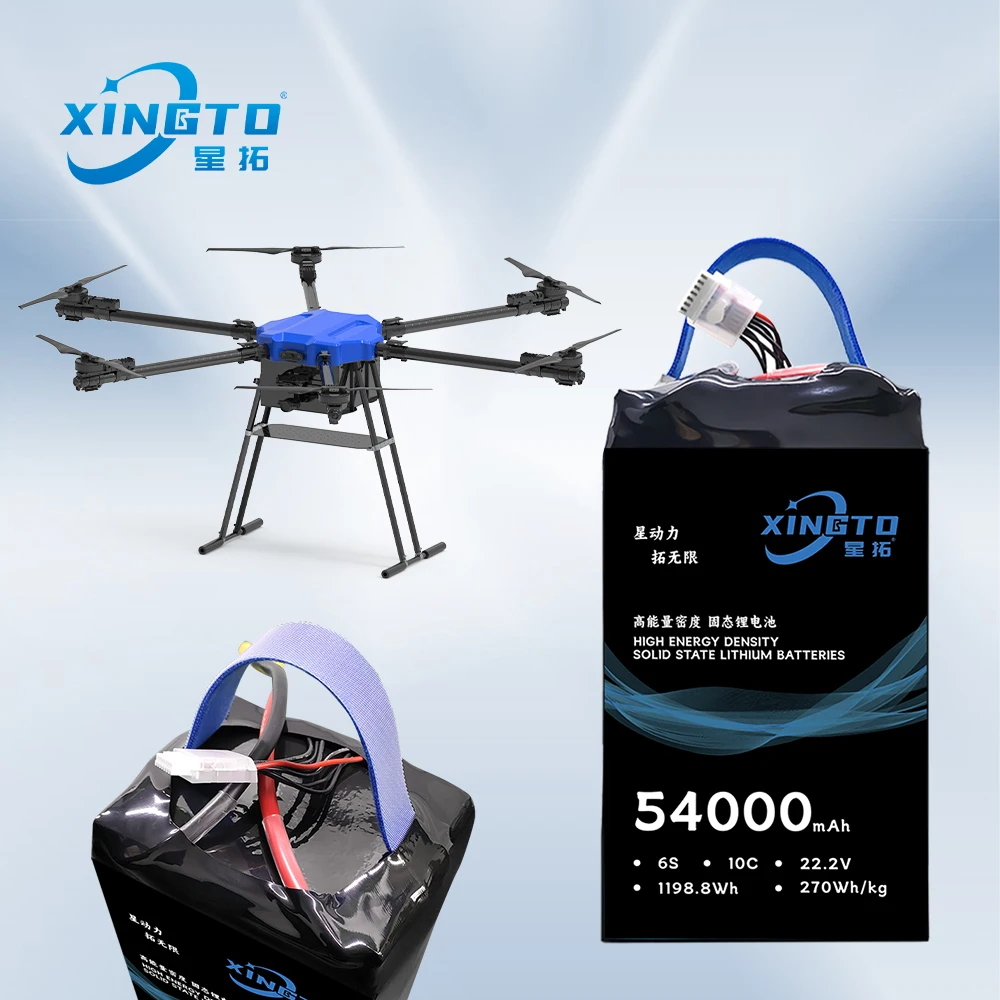 Лидер продаж Твердотельный аккумулятор 6S 54AH 22 2 V 270Wh/kg 10C для дрона большой емкости
