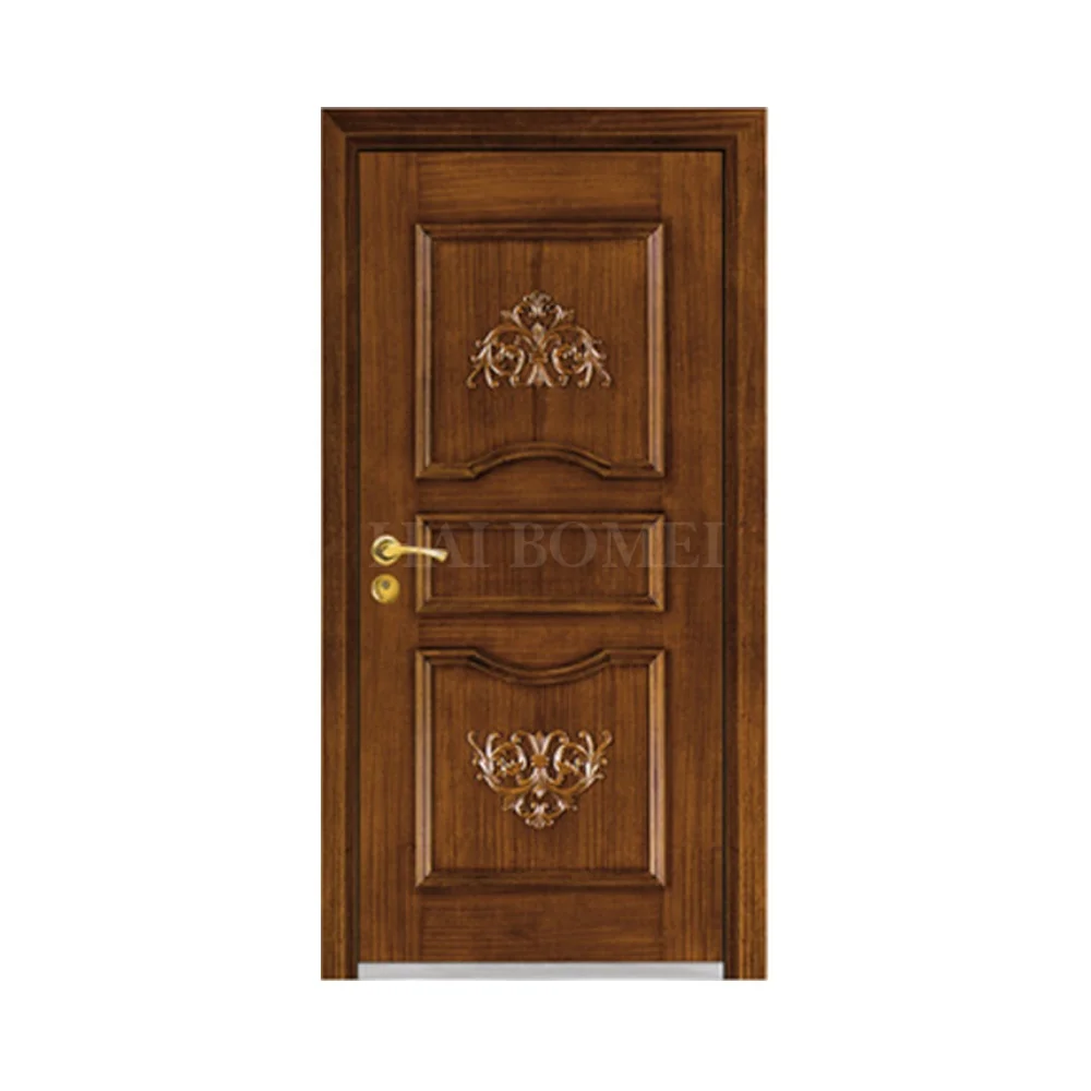Popular bangladesh entry doors wood panel fancy design cheap price readymade wooden door