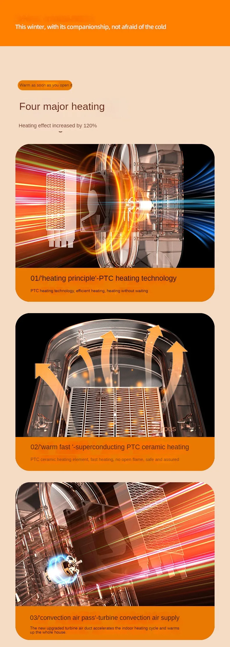 New Design Portable Home room Desktop Office electric fan heater electric mini space fan heaters for winter room