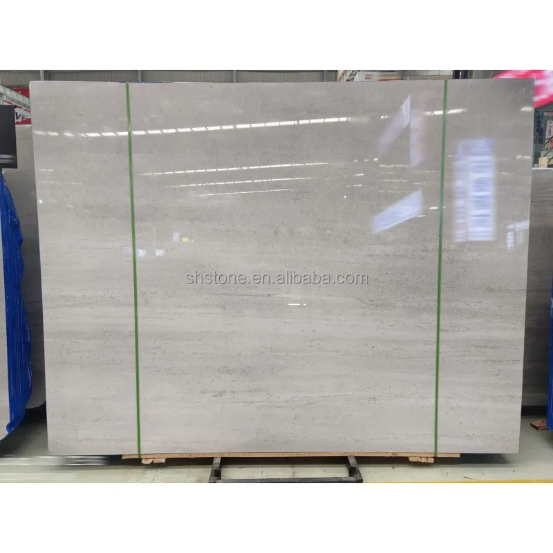 SHIHUI Modern Polished Glazed Marble Stone Slab Wall Tiles  Cinderella Grey Marble Slabs For Interior Wall
