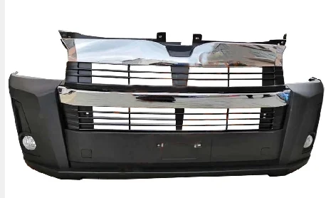 
With 2pcs Led Headlight Car Front Bumper Modified Facelift Conversion Bodykit Body Kit for Toyota Hiace 2006 Upgrade To 2016 