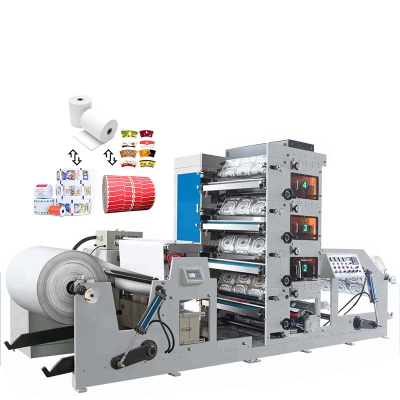 Automatic flexo paper cup fan printing machine for paper cup/paper cup fan/roll sticker label Printing speed 5-80m/minute