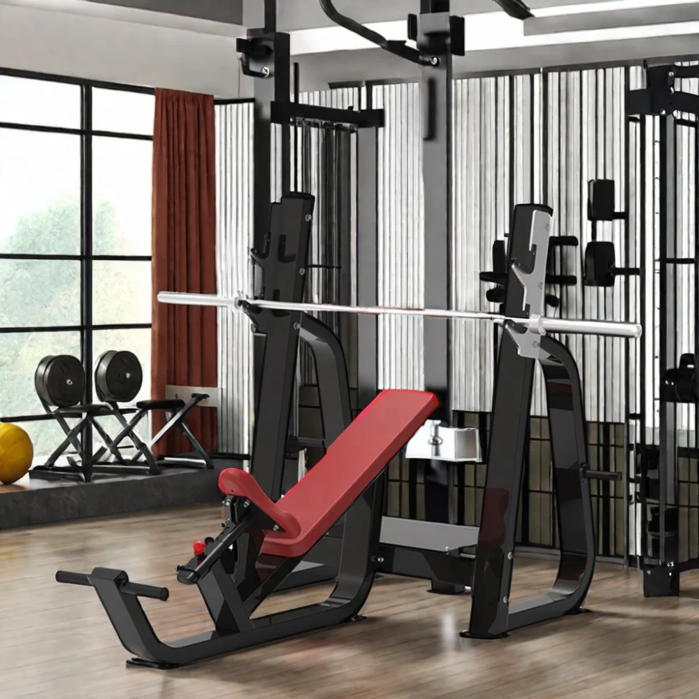 Sport Equipment Training Shoulder And Chest Press With Adjustable Bench Heavy Duty Incline Bench Press For Sale