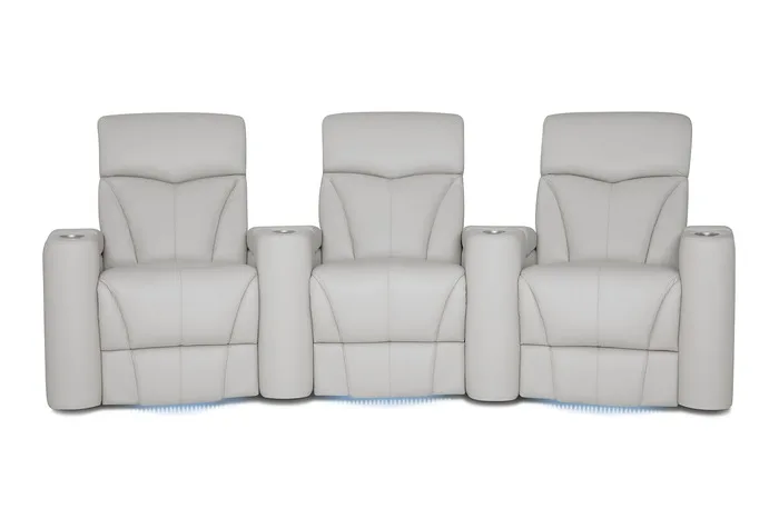 CY Best Sales Power Adjustable Headrest Cupholder Cinema Seats Electric Home Theatre Recliner Chair Leather Sofa Reclinable