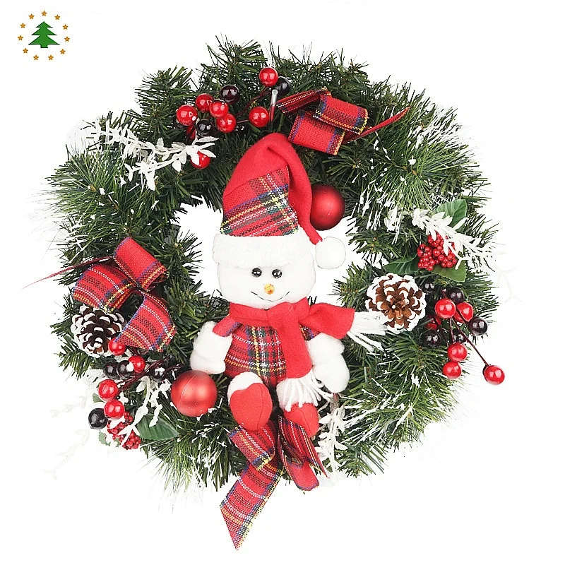 China new product plastic christmas artificial wreaths wholesale