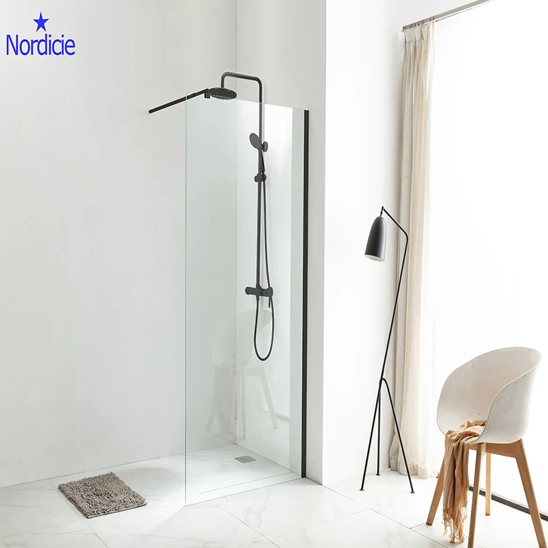 Bathroom Sliding Glass Shower Doors Aluminium Alloy Frameless Shower Enclosure