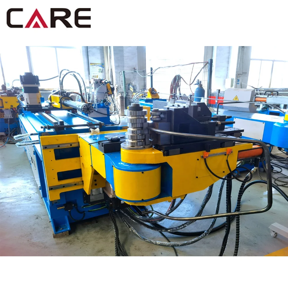 DW50CNC автоматическая 4 оси ЧПУ автоматической трубогиб с толкая Бендер