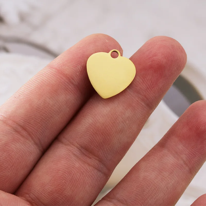 High quality stainless steel heart pendants for jewelry making