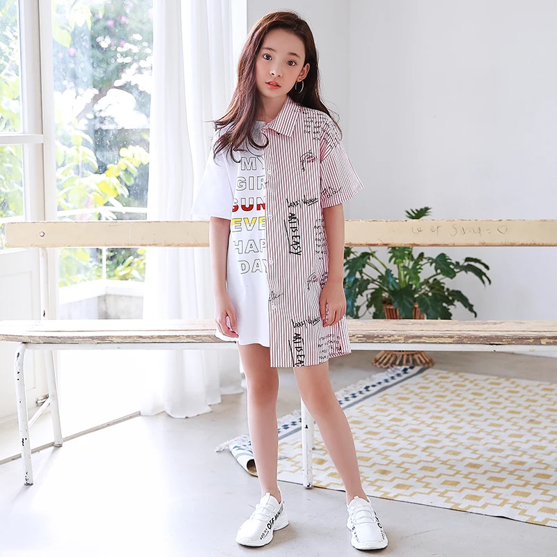 
2021 summer Fashion Cotton Newly girls%27+dresses Kids korean design casual kids clothes girl dress 