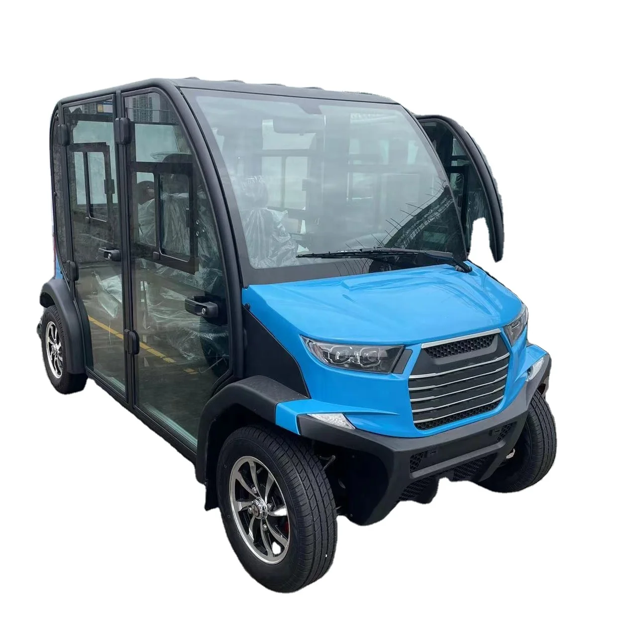 4 seats closed electric golf cars with EEC COC street legal electric car