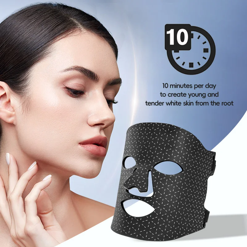 New Design Beauty Masks OEM ODM Factory 630nm 830nm Dual Chip Remote Silicone Facial Smart Light Therapy LED Face Mask