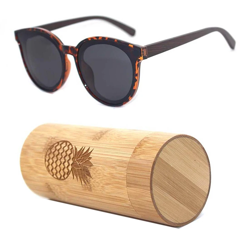 Пластиковая оправа из поликарбоната простой дизайн под заказ бамбуковые деревянные солнцезащитные очки