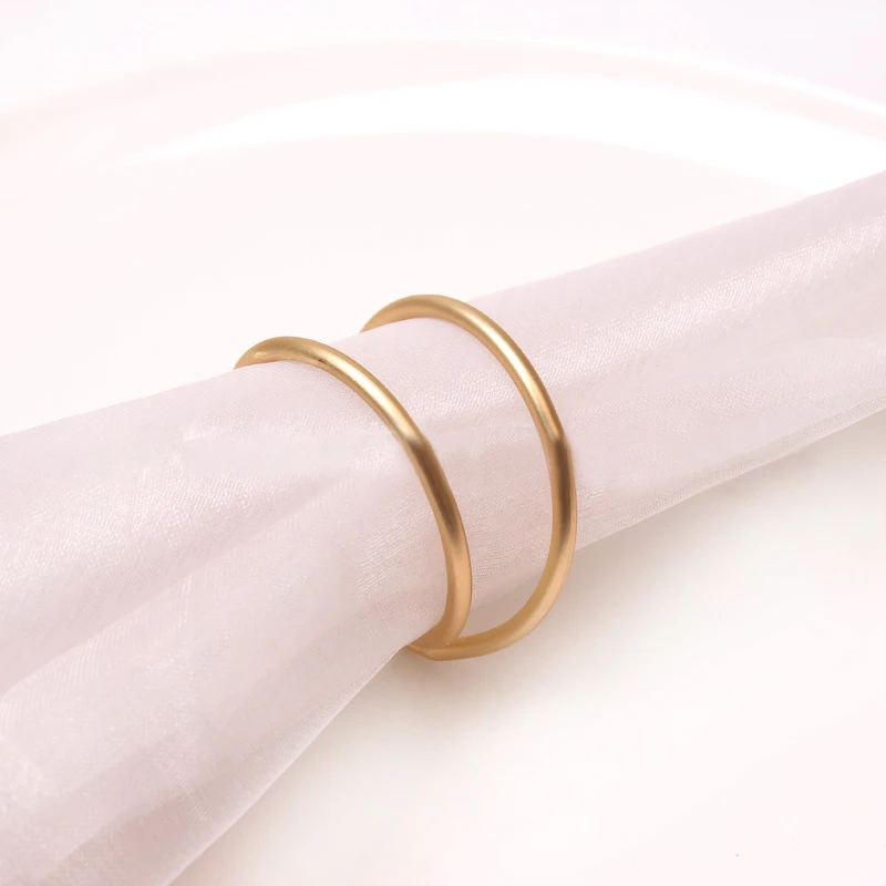 Simple napkin rings gold circle metal napkin ring  for wedding party