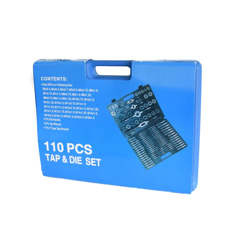 36 54 64 110 pcs Multifunction Die Wrench Set  External Thread Cutting Tapping Hand Tool Screw Tap Die Set