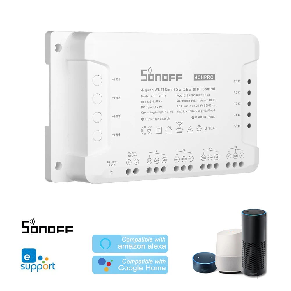 Sonoff Wifi Switch Smart Switch Wifi Switch Sonoff 4Ch R3 Home Automation