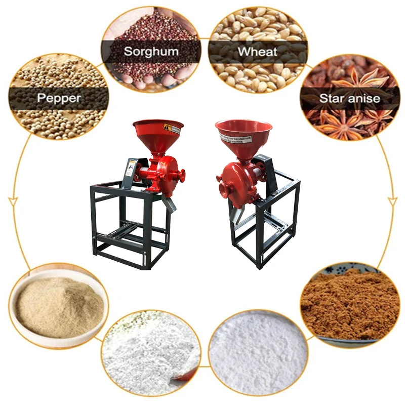High quality 80-120kg/h 6F-P150 industrial pulverizer machine electric powder flour grinder