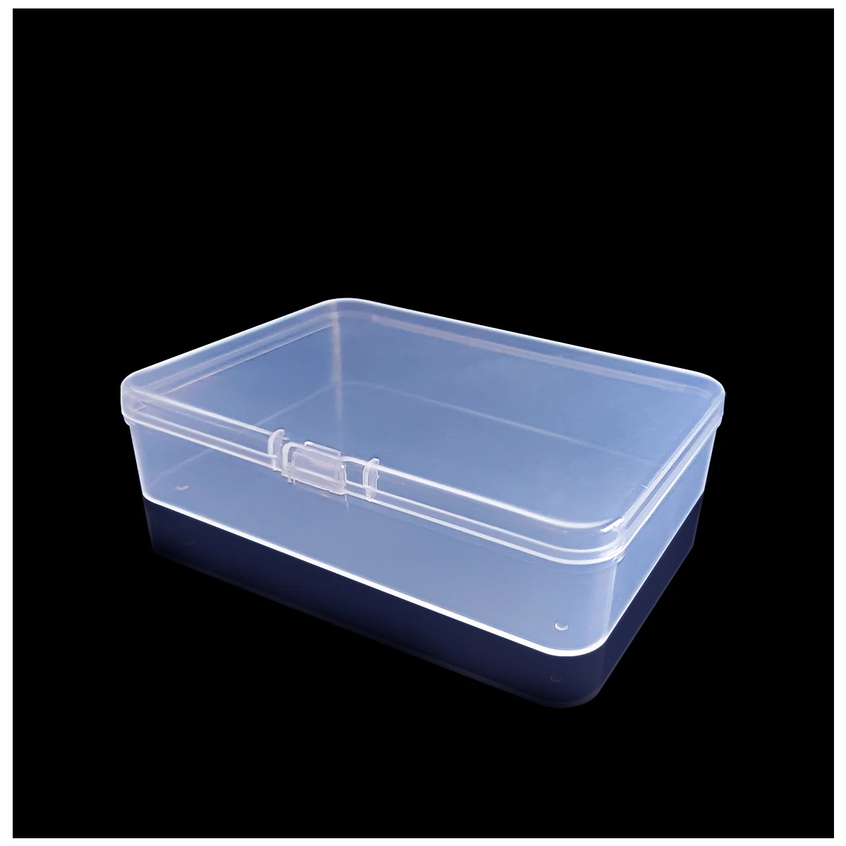 The square clear plastic packaging box is used to collect small items, beads, jewelry, business cards, earbuds