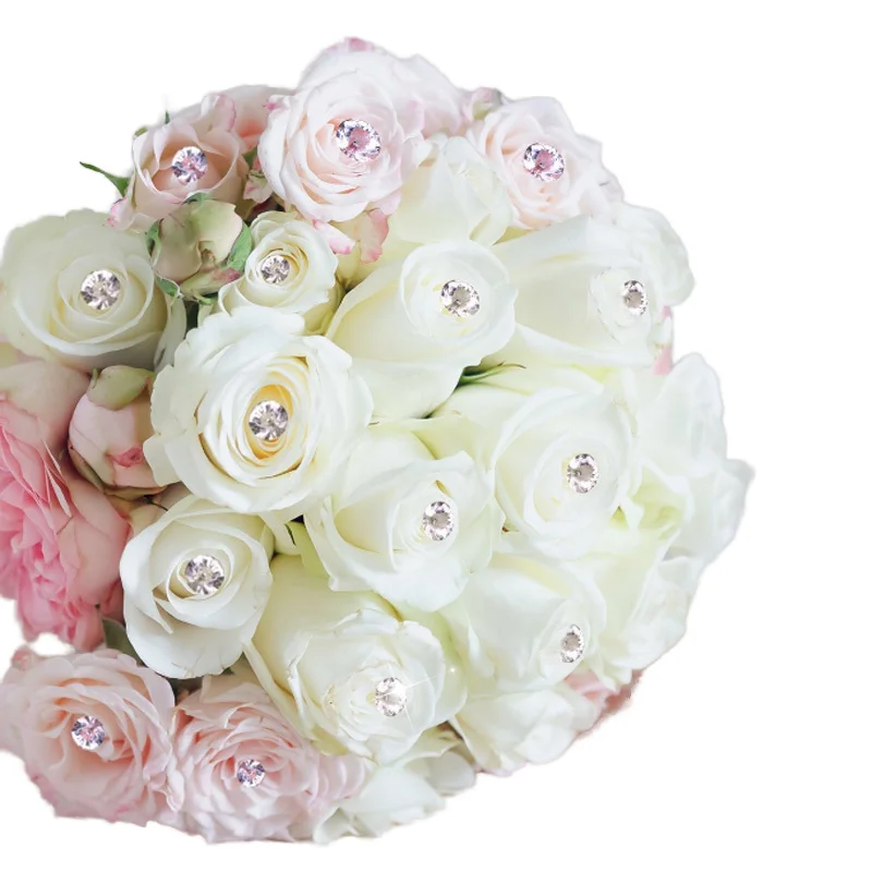 100Pcs Crystal Acrylic Diamond Head Pins 8*54mm Big Size Sewing Corsages Flower Pins Long Floral Diamond Wedding Gifts Parties