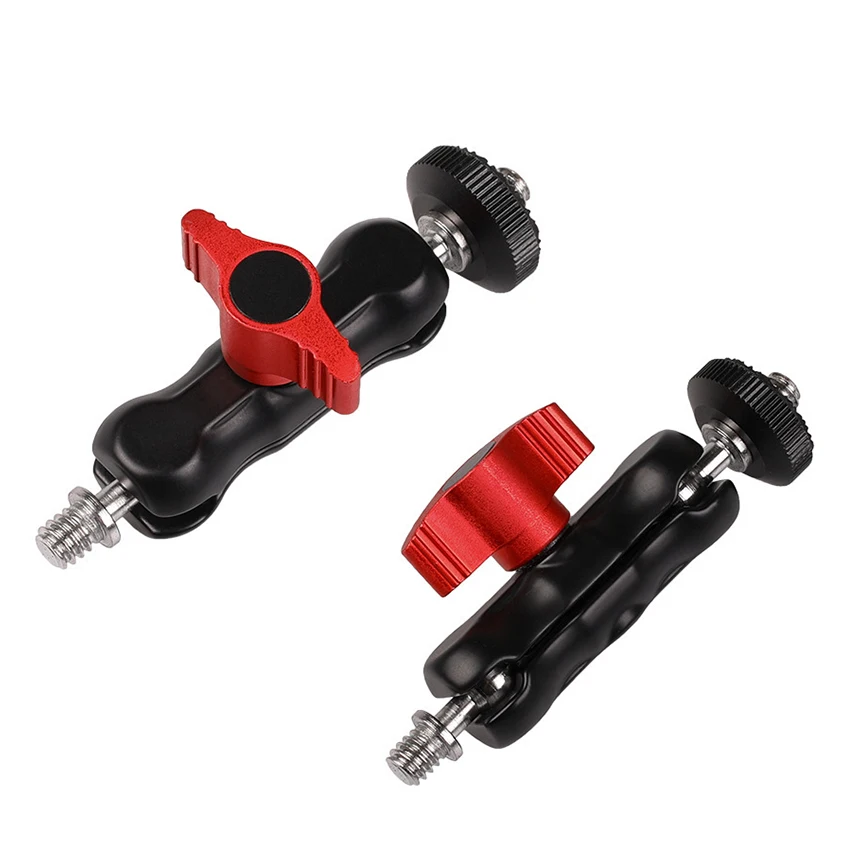 VGEET factory price high quality double ball head arm adapter bottom clamp