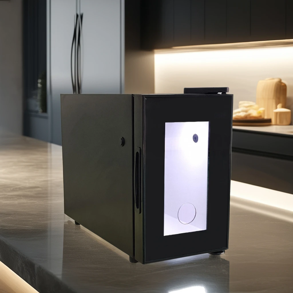 Meisda SC08A 8L Room Home Table Top Mini Salad Bar Caviar Refrigerator With Glass Door