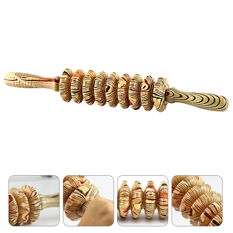 Acupuncture Wood Body Massage Stick Health Care Muscle Relaxation For Arm Foot Anti Cellulite