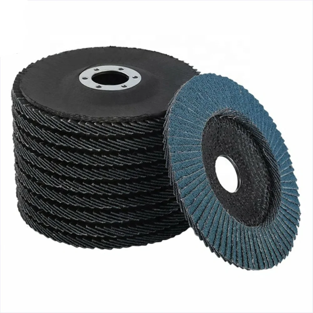 4.5 Inch Silicon carbide abrasive tools mesh cover flexible flap disc grinding wheel
