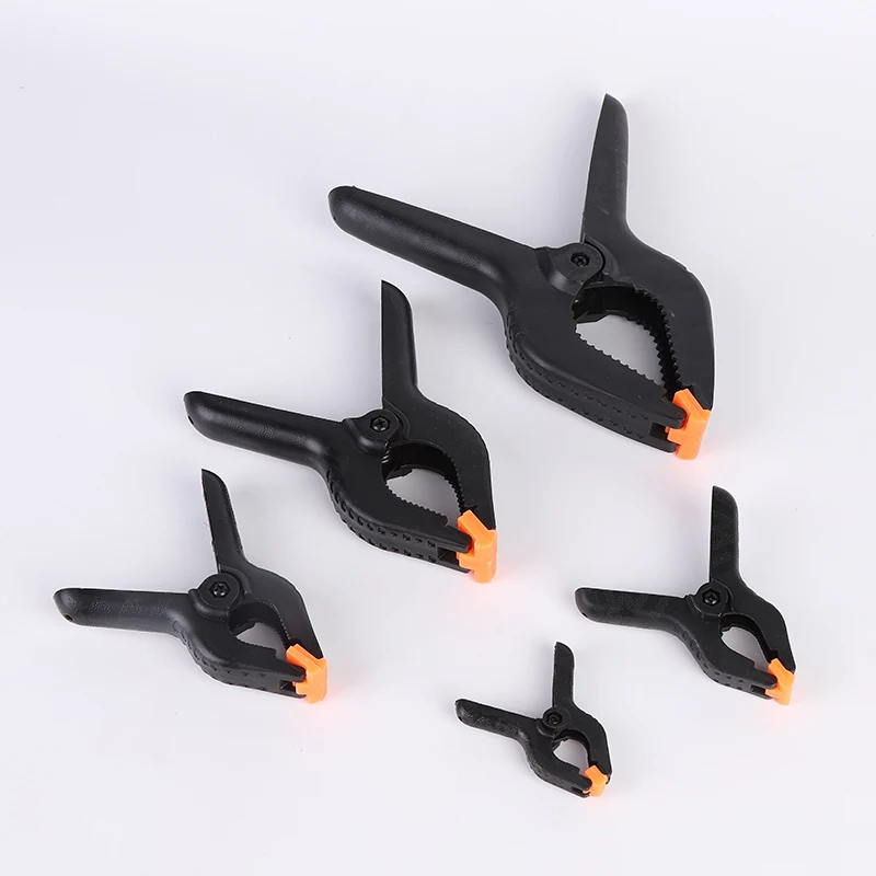 High Strength Anti-Slip Design Adjusted 4 6 Inch 6pcs Nylon Fixed Wood Working Tool A Shape Plastic Spring Clamp