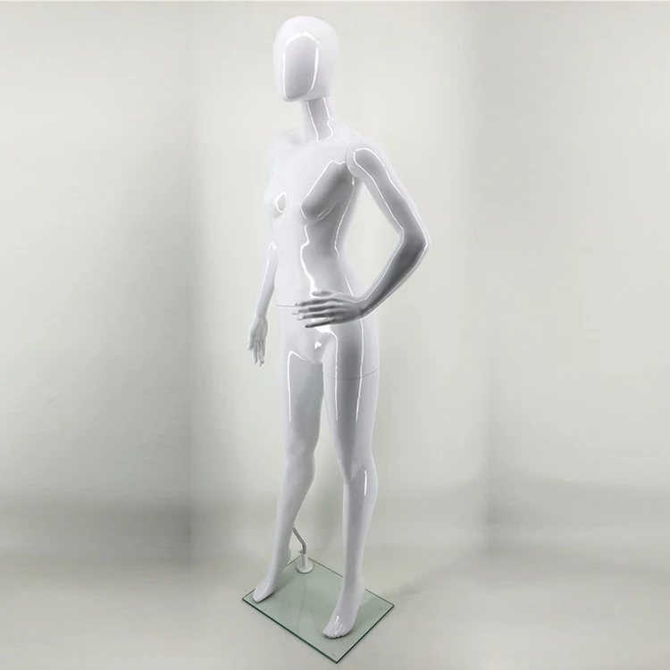 Wholesale full body mannequins type and adults age group plastic glossy white mannequin