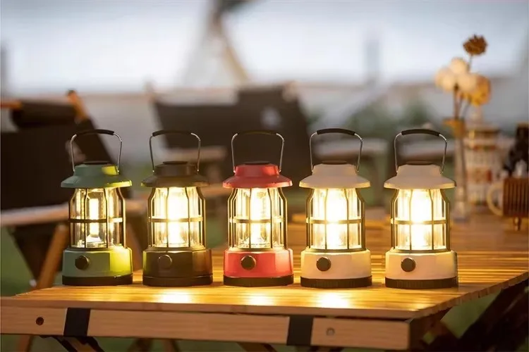 High Quality White Portable LED Camping Lamp with ABS and PC Materials for Gardens Guaranteed at a Cheap Price