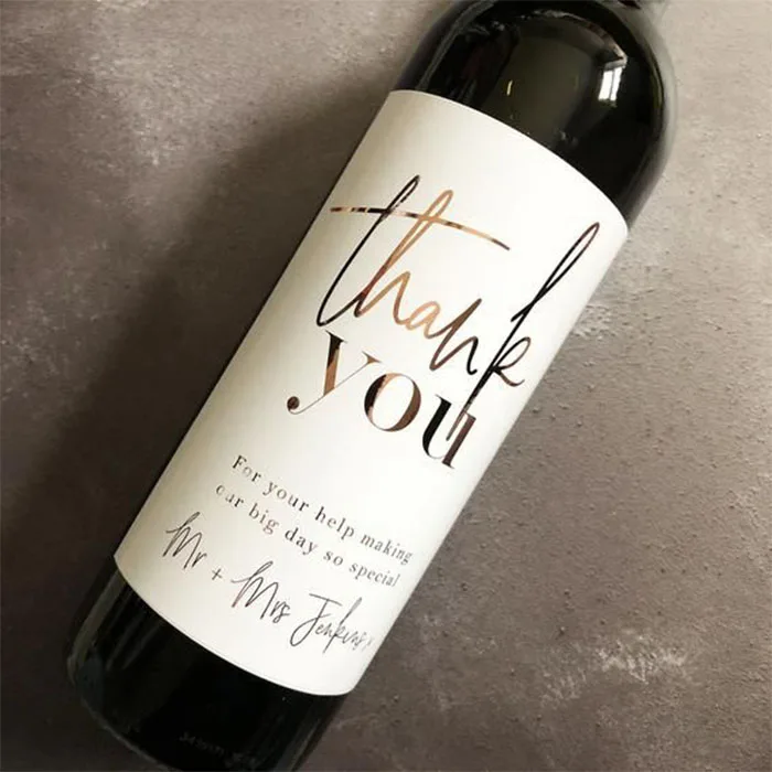 USA popular custom self adhesive printing cocktail vodka glass bottle label