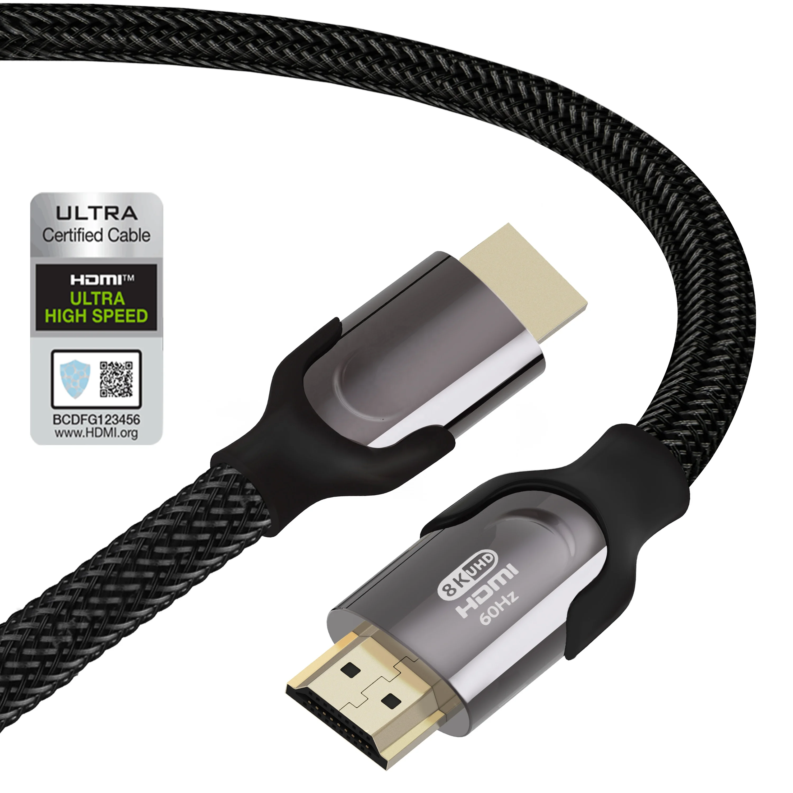 Certificate Cable 8K 60Hz HDMI Cable Premium 48Gbps Ultra High Speed Cable 4K 120Hz OEM ODM Support Dynamic HDR eARC PS5 3090