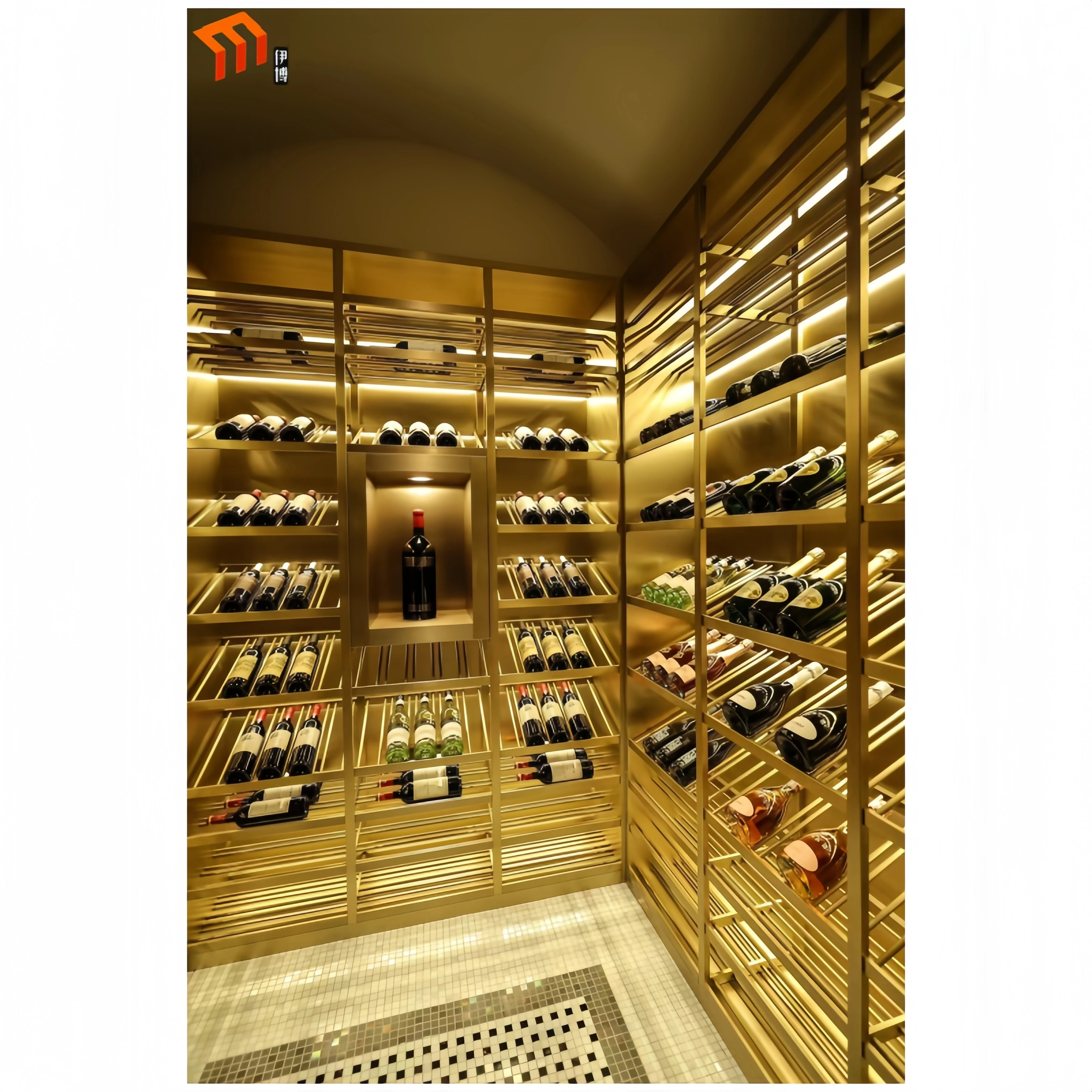 Dual Zone Stainless Steel Commercial Wine Cooler 150 Bottle Capacity Energy Saving & Silent Wine Cellar Drawer Slide Accessory