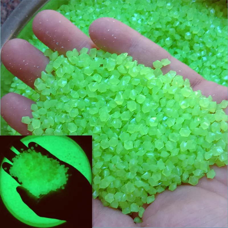 High quality 3-5MM colorful luminous sand aquarium garden micro landscape colored fluorescent small gravel