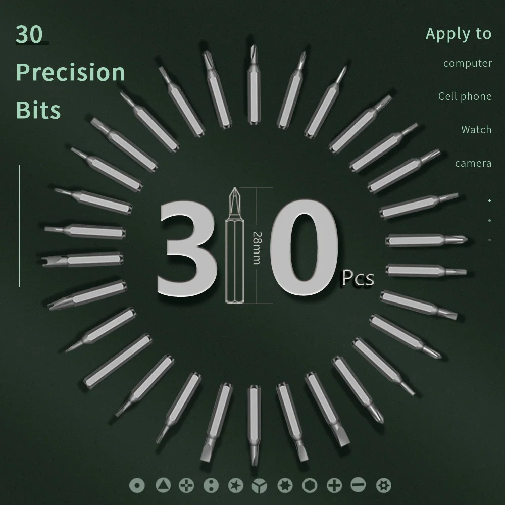 OEM Bset 31 In 1 30 Bits Multi Laptop PC Cell Phone Pocket Precision Screwdriver Set Repair Tool Kit With Case