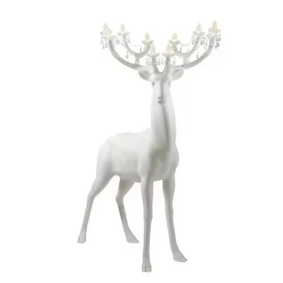 Plum Blossom Deer Floor Lamp Resin Sculpture Design Large scale Decoration Hotel Villa Store Decoration Floor Lamp