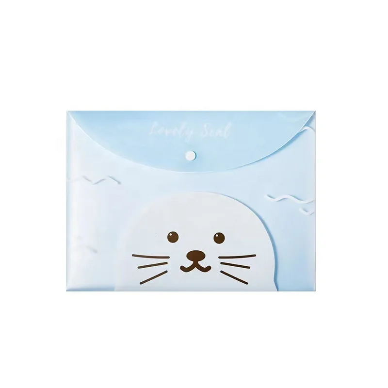 File Bag PP/PVC Folder 2 Pack A4 Envelope Document Storage Pouch Organizer for Office Business