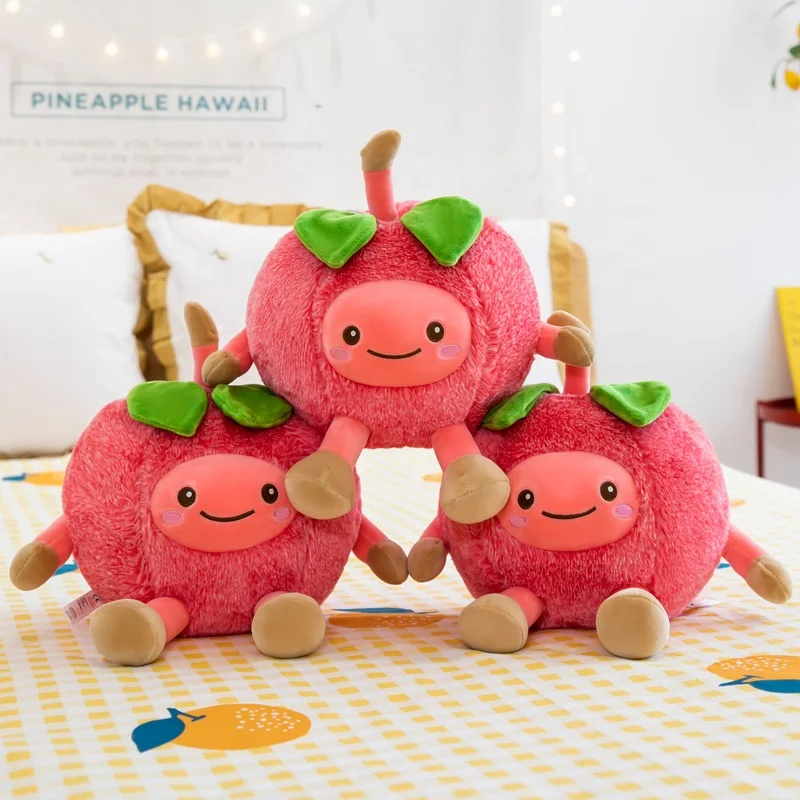 New funny fruit party green nice pear peach fruit plush toys Stuffed Animal Hot Sale  factory outlet