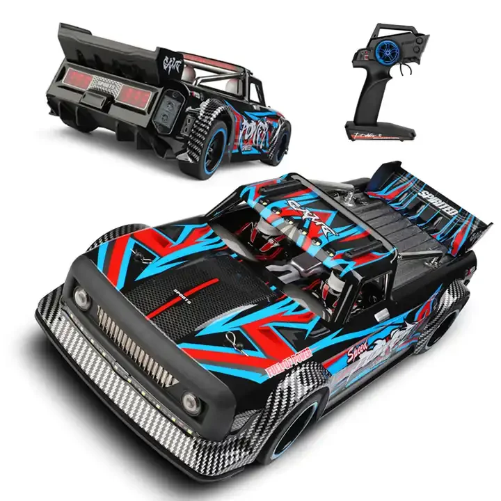 New Trending WLtoys 104072 RC Car 1:10 Brushless 60KM/H High Speed Car Electric Four-Wheel Drive Flat Sports Car Vehicle Model