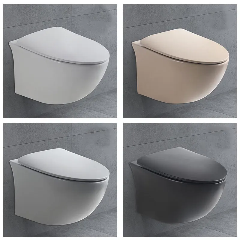 European Sanitaryware Ceramic Standard Wall Hung Toilet Bowl High Quality Wall Hanging Commode Bedroom Wall Mounted Toilet