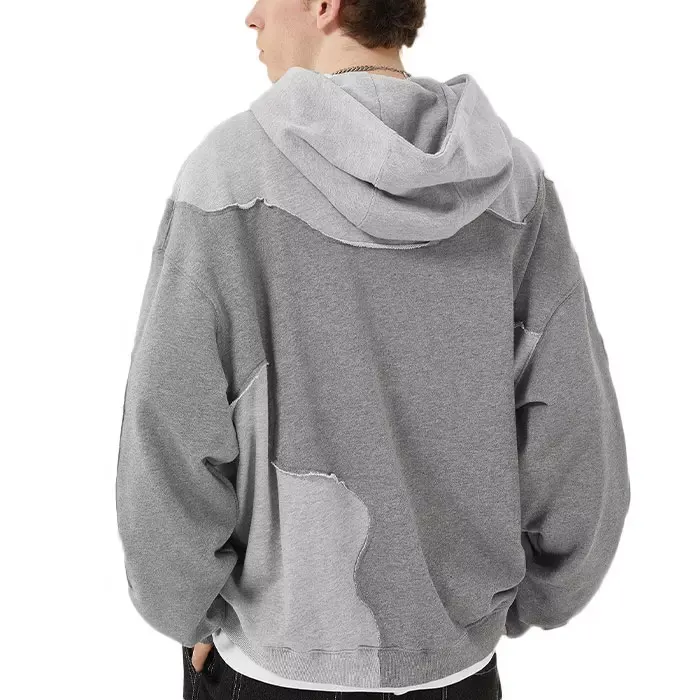 Custom OEM Custom High Quality Casual Men Clothing Plus Size Terry Towel Cotton Fabric Letter Printing 3D Embossed Effect Hoodie