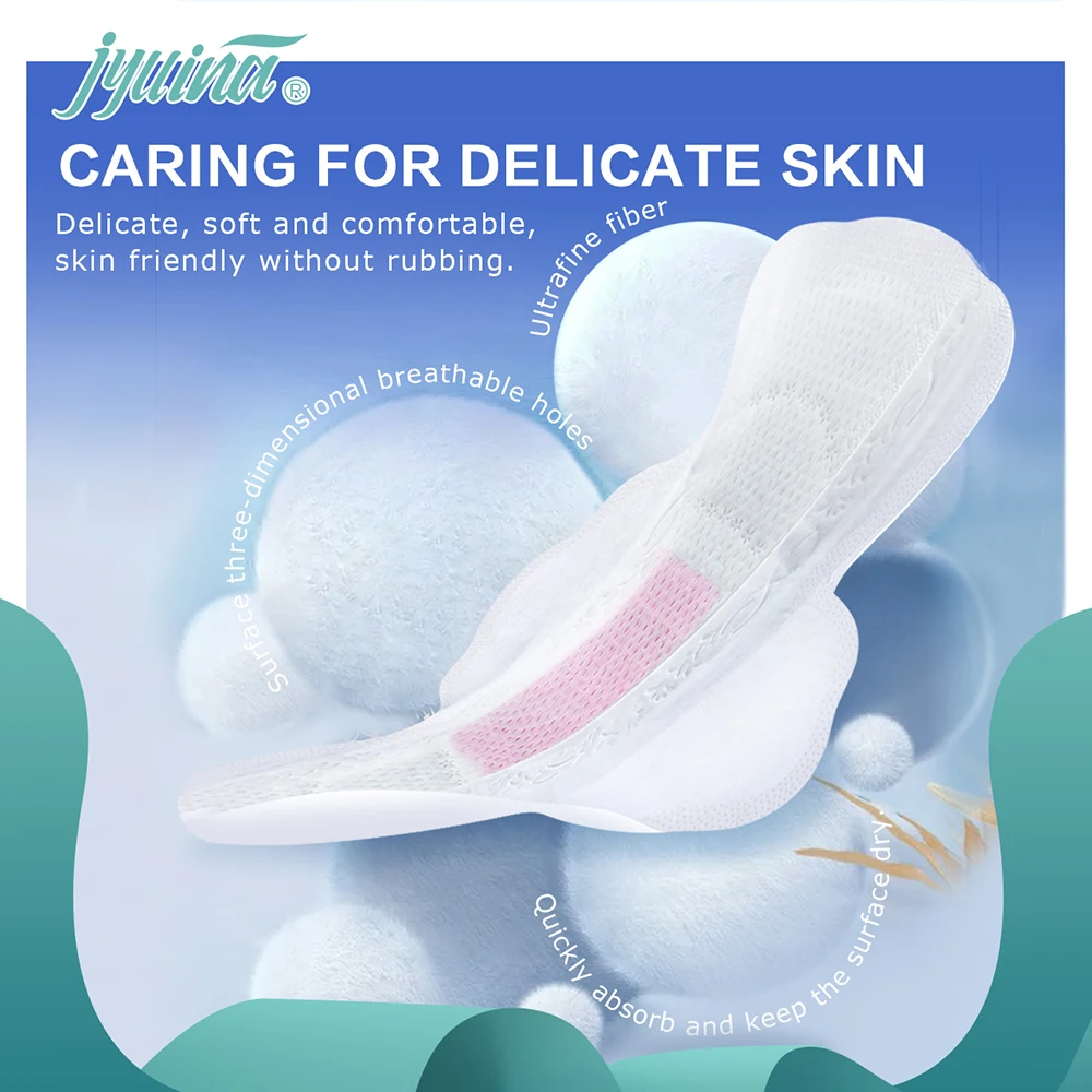 Free Sample Ultra-Thin Disposable Sanitary Napkins Breathable Winged Female Pads Absorbent Anion Cotton Wholesale
