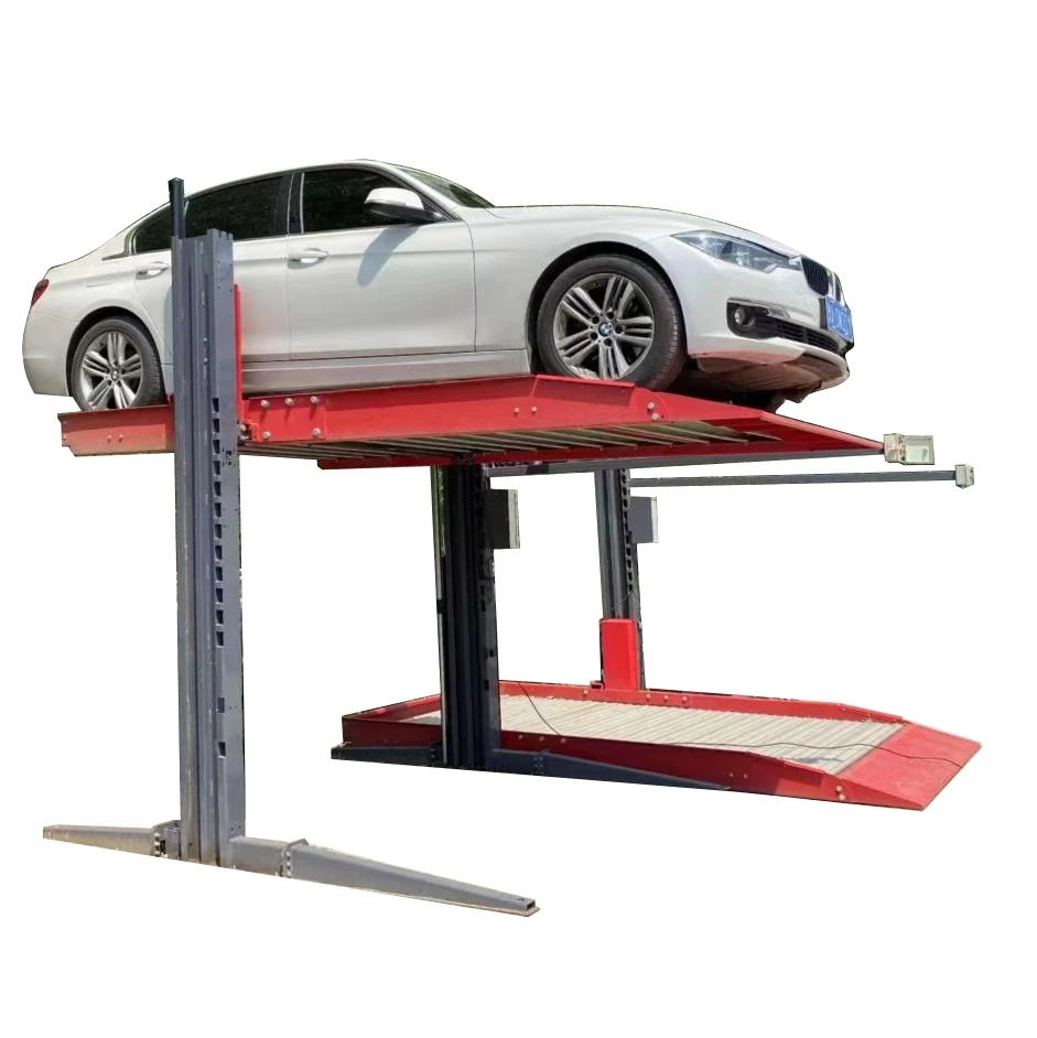 2 Posts Simple Car Parking Lifts/ Hydraulic Car Parking Stacker 2 Levels/ Stereo Garage Vertical Parking