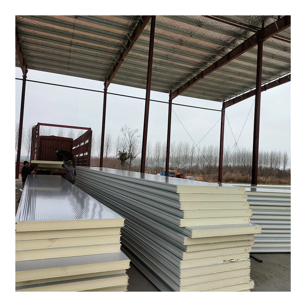 Thermal Insulation Panels For Cold Room Construction Materials Fire Resistance PU Sandwich Panel Cold Room Panels With Cam Lock