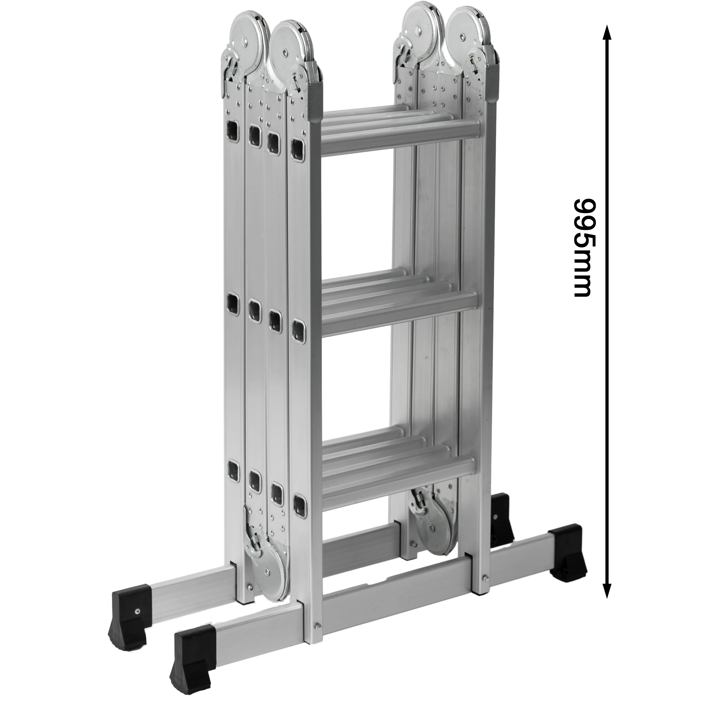 Custom 1.5mm Thick Aluminum Folding Ladder Modern Design Multi-Purpose Telescopic Step Folding Ladder for Outdoor Use