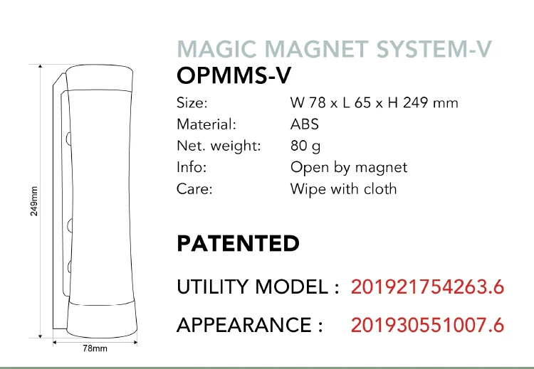 Magic Magnet ABS Toilet Hotel Home Bathroom Manual Touch Gel Wall Mounted Liquid Soap Dispenser for Shower