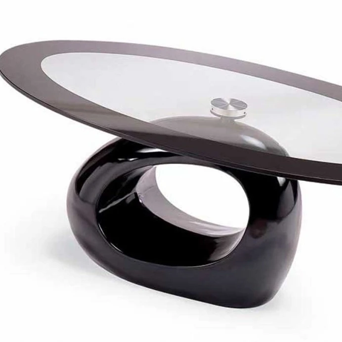 Elegant Fiber glass coffee table  Free Sample Wholesale temper glass coffee table Home Furniture Living room furniture